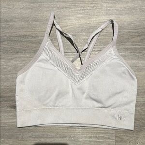 Ryka Light Support Sports Bra - White with Grey Straps